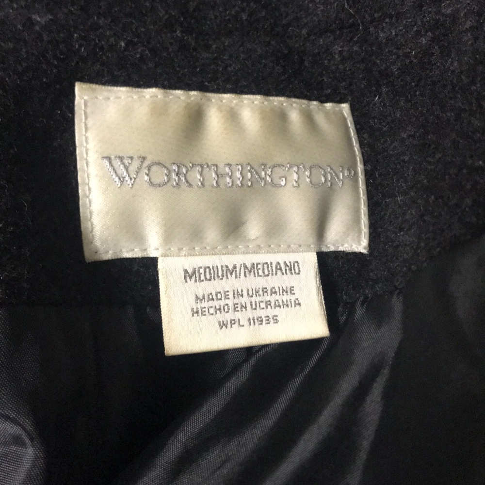 Worthington Long Wool Charcoal Coat - Picture 4 of 6